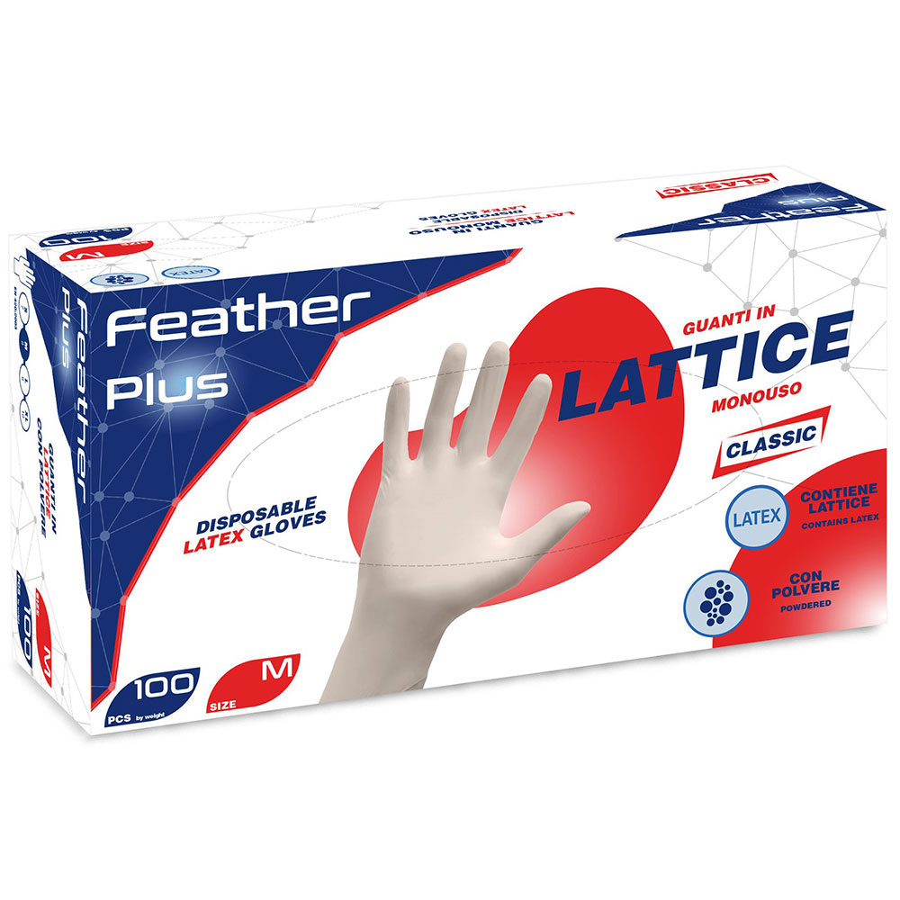 ΓΑΝΤΙΑ LATEX  ΙΤΑΛΙΑΣ FP-L ΛΕΥΚΑ ΜΙΑΣ ΧΡΗΣΕΩΣ ΜΕ  ΠΟΥΔΡΑ (ΠΑΚΟ 100 T )