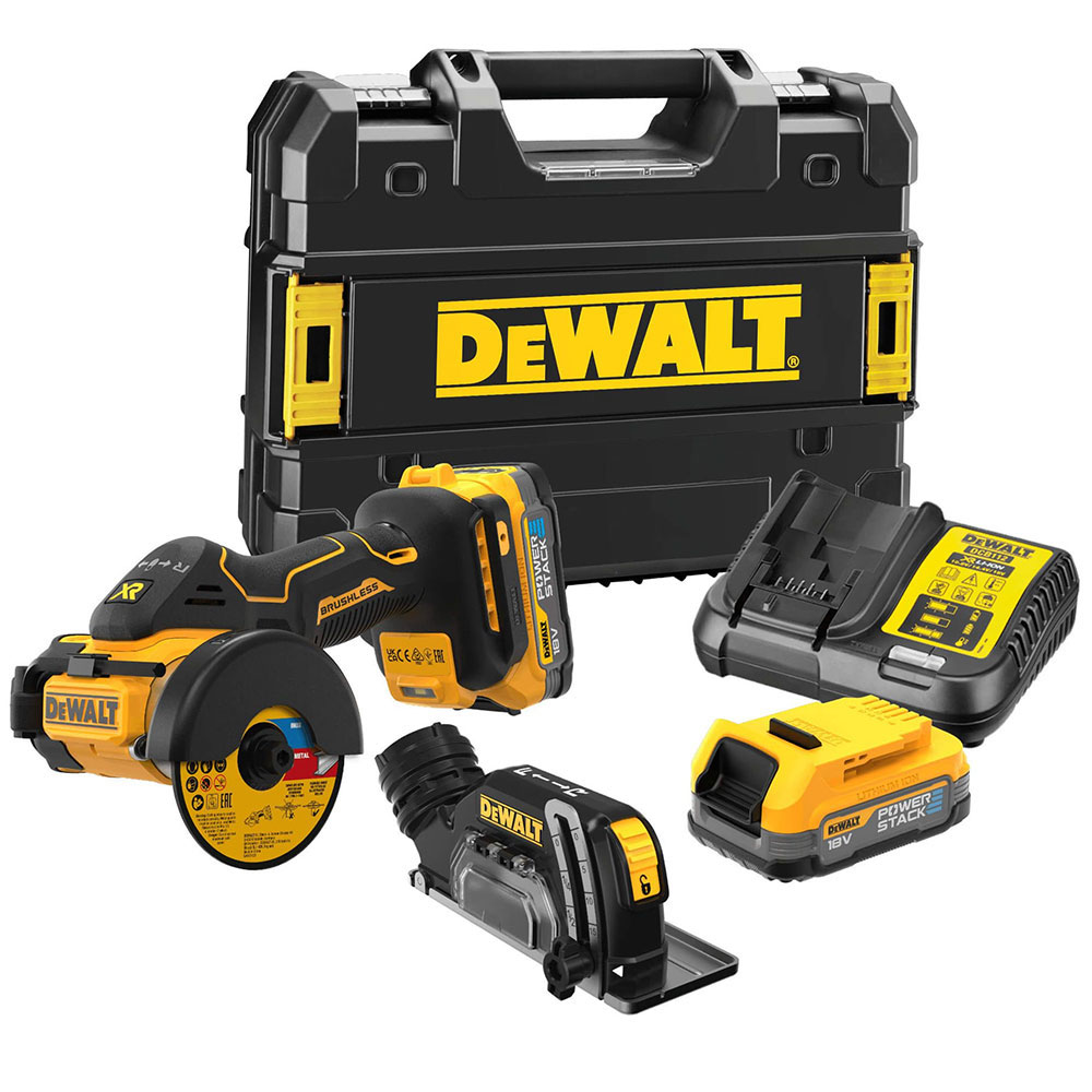 ΤΡΟΧΟΙ DEWALT DCS438E2T 18V 76mm BRUSHLESS 2x1,7Ah POWERSTACK,TSTAK