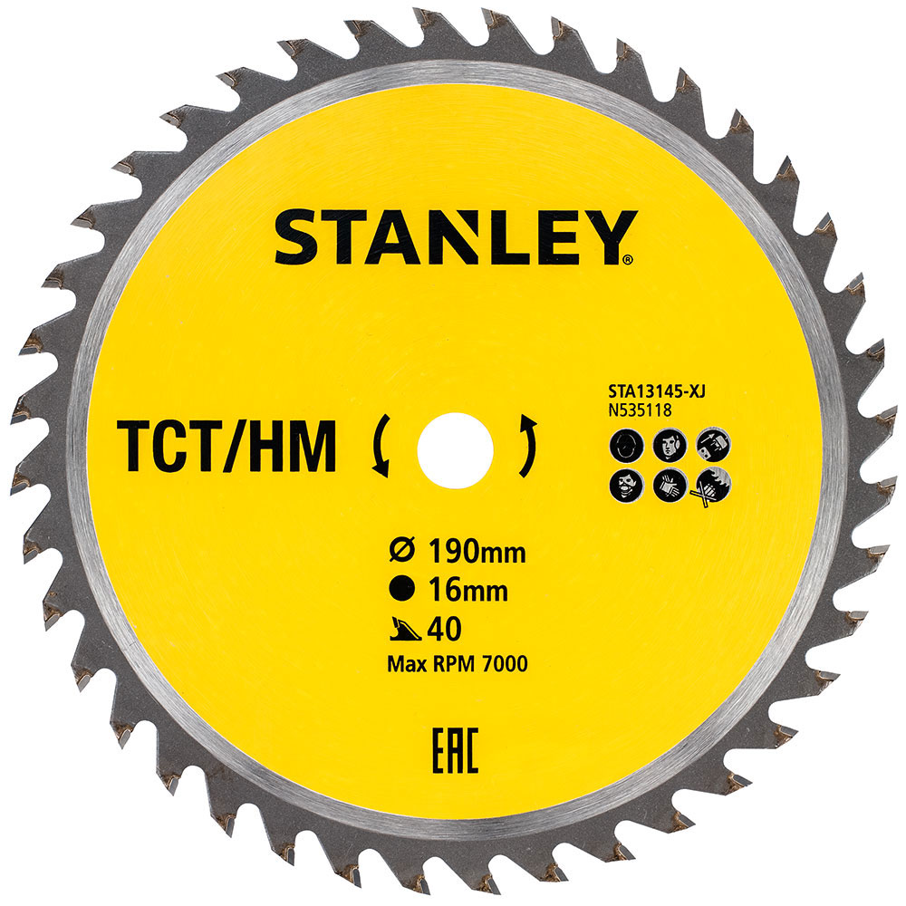 ΔΙΣΚΟΙ ΞΥΛΟΥ STANLEY STA13145 190 x 16 x 40 ΔΟΝΤΙΑ