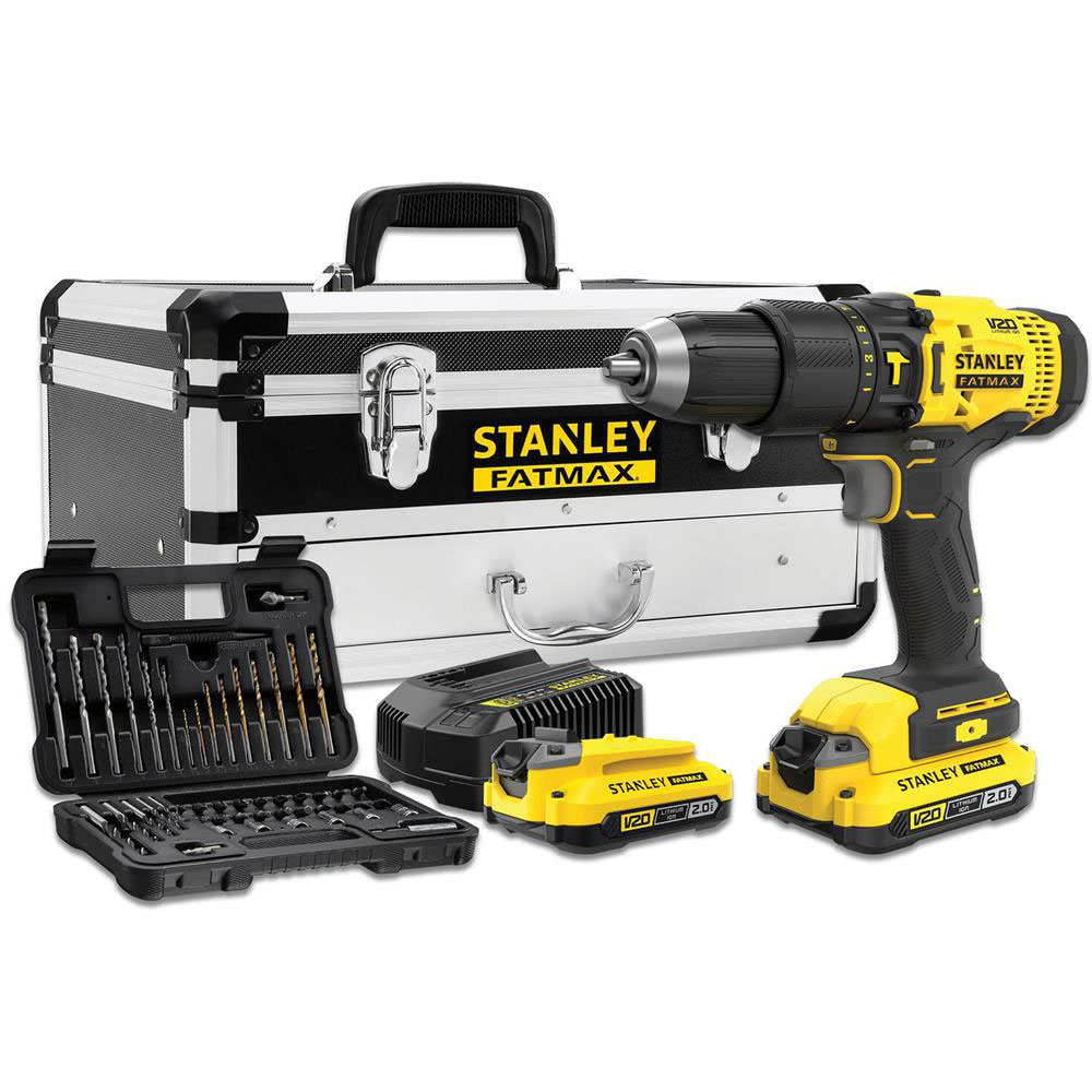 ΔΡΑΠΑΝΟΚΑΤΣΑΒΙΔΑ ΚΡΟΥΣΤΙΚΑ STANLEY 18V SFMCD711D2F V20 2X2,0Ah, ΒΑΛΙΤΣΑ & 50 ΕΞΑΡΤΗΜΑΤΑ