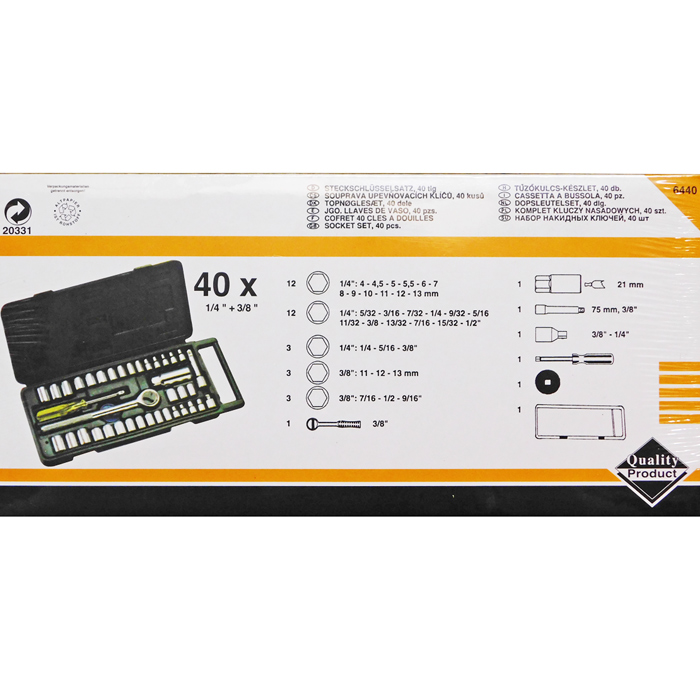 ΚΑΡΥΔΑΚΙΑ TAIWAN 40Τ 1/4"-3/8 110008