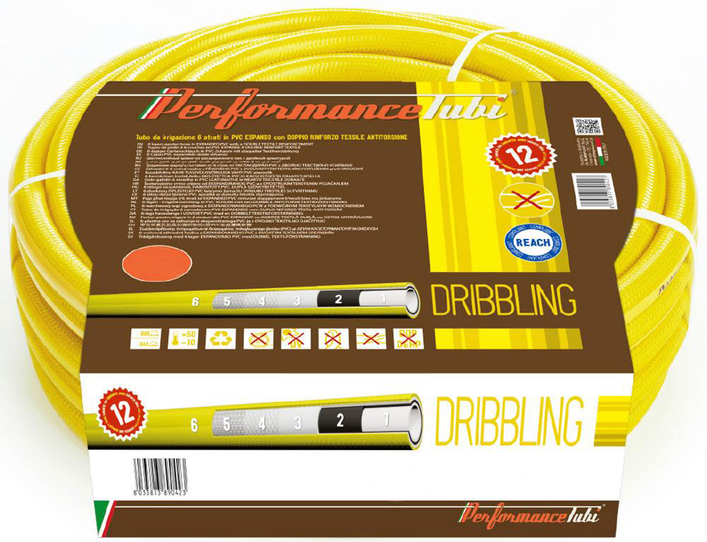 ΛΑΣΤΙΧΑ ΠΟΤΙΣΜΑΤΟΣ DRIBBLING 1/2"Χ25Μ 6 ΣΤΡΩΣΕΩΝ