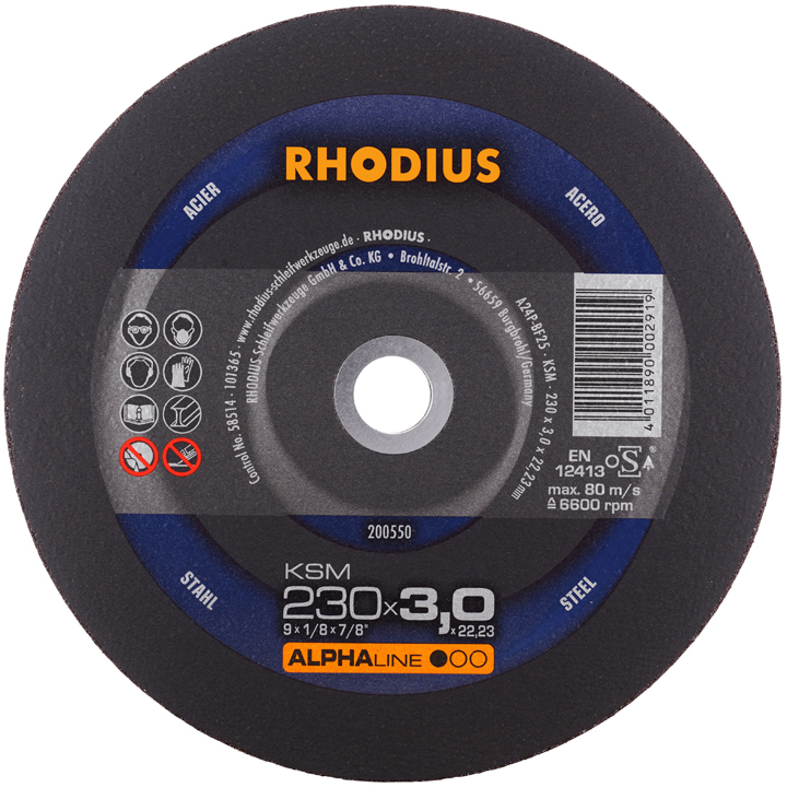 ΤΡΟΧΟΙ RHODIUS KSM/230X3 ΣΙΔΗΡΟΥ