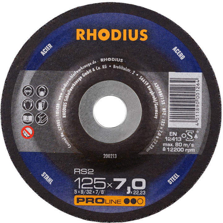 ΤΡΟΧΟΙ RHODIUS RS2/125X7 ΣΙΔΗΡΟΥ