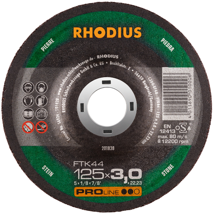 ΤΡΟΧΟΙ RHODIUS FTK44/125X3 ΜΑΡΜΑΡΟΥ