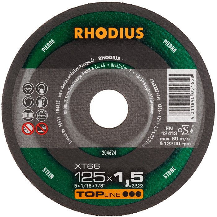 ΤΡΟΧΟΙ RHODIUS ΧΤ66/125Χ1.5 ΜΑΡΜΑΡΟΥ