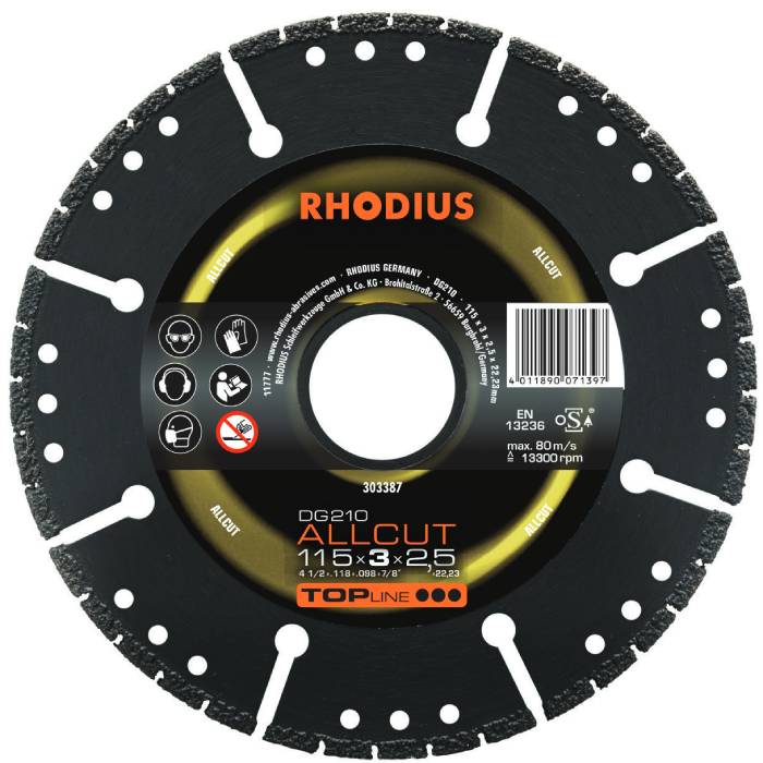 ΤΡΟΧΟΙ RHODIUS DG210 ALLCUT 115