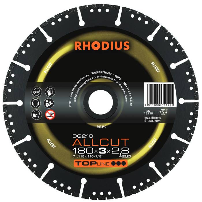 ΤΡΟΧΟΙ RHODIUS DG210 ALLCUT 180