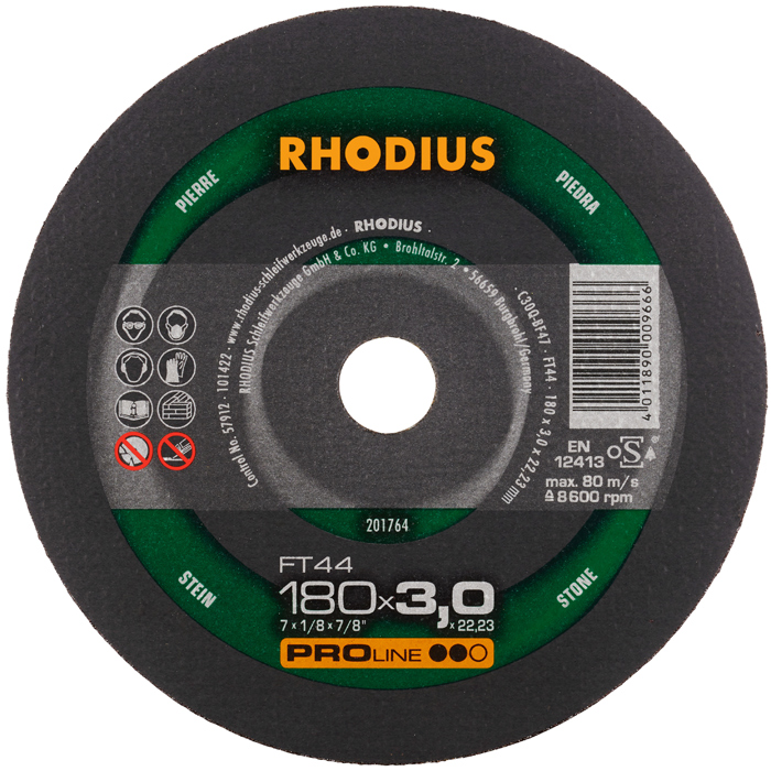 ΤΡΟΧΟΙ RHODIUS FT44/180X3 ΜΑΡΜΑΡΟΥ