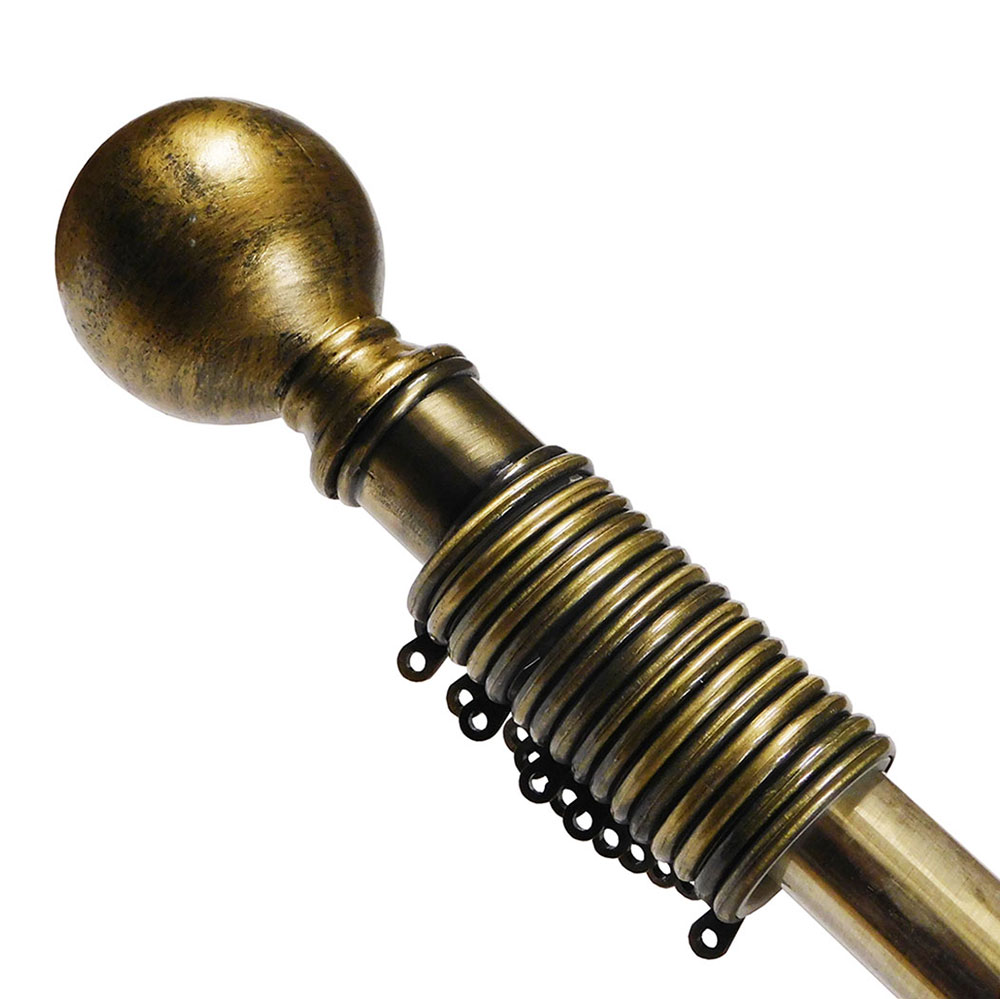 ΚΟΥΡΤΙΝΟΒΕΡΓΑ ΚΙΝΑΣ Φ28-2Μ ΜΠΑΛΑ ANTIQUE BRASS